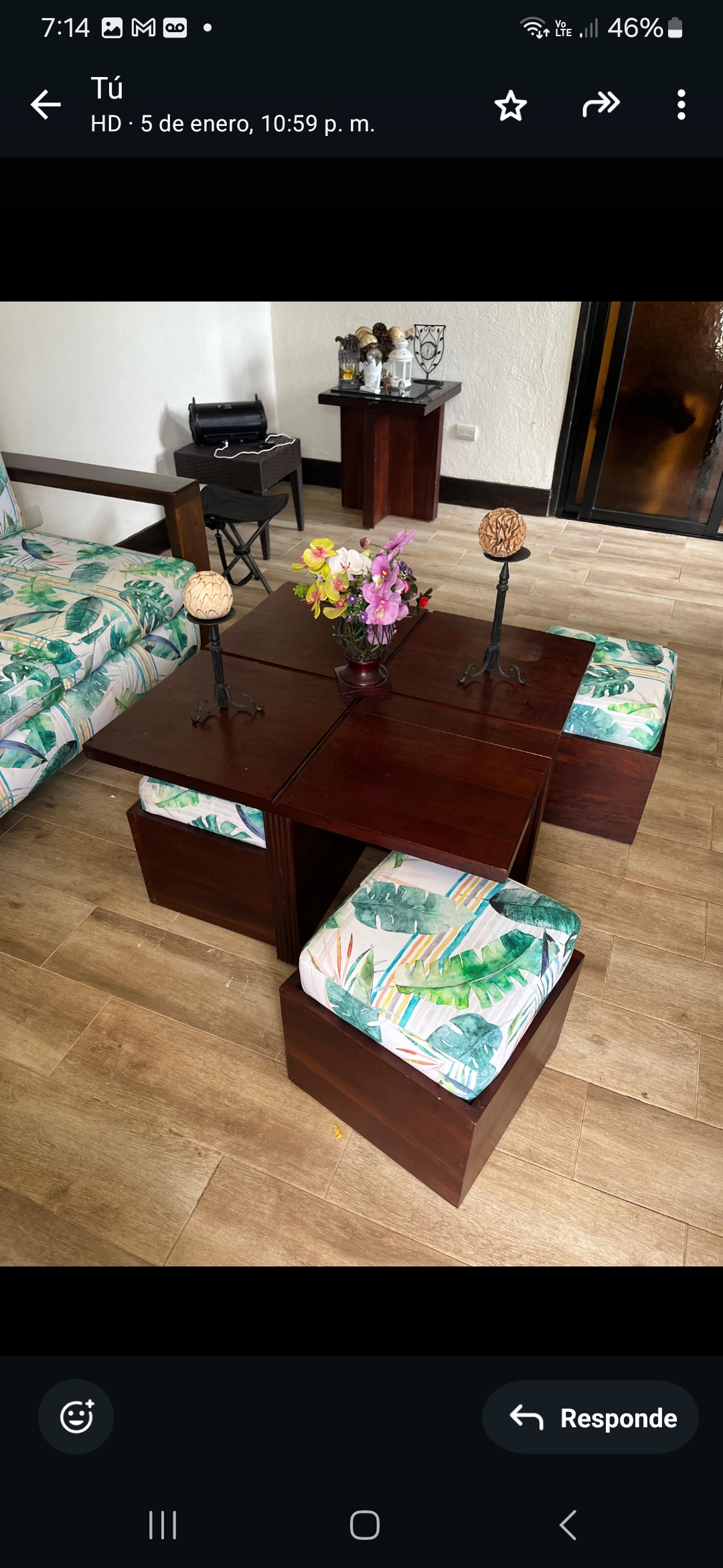 muebles y colchones - DE OPORTUNIDAD HERMOSO JUEGO DE SALA ONTERRAZA EN CAOBA 100% 3