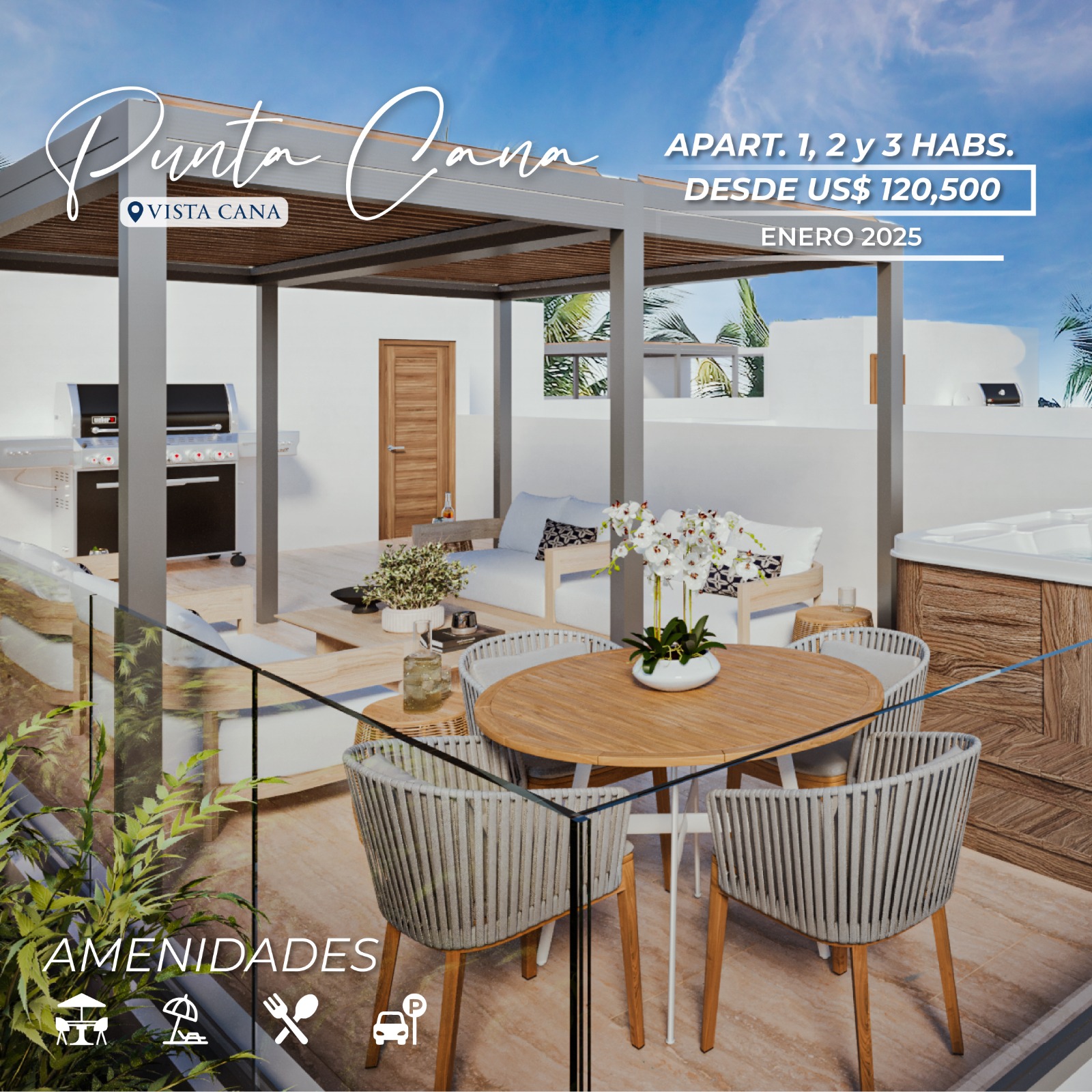 casas vacacionales y villas - Apartamentos y Villas En Vistacana Punta Cana 5