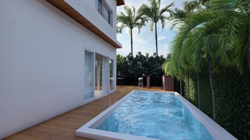 casas - Proyecto en venta Punta Cana 24-1338 tres dormitorios, piscina, parqueos.
 8