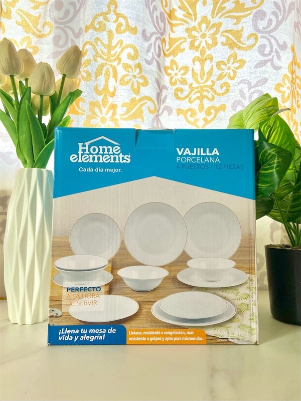Corotos Juego de vajillas de 12 puestos de porcelana