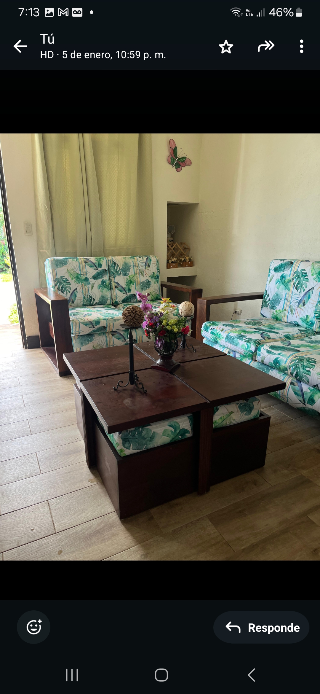 muebles y colchones - DE OPORTUNIDAD HERMOSO JUEGO DE SALA ONTERRAZA EN CAOBA 100% 4