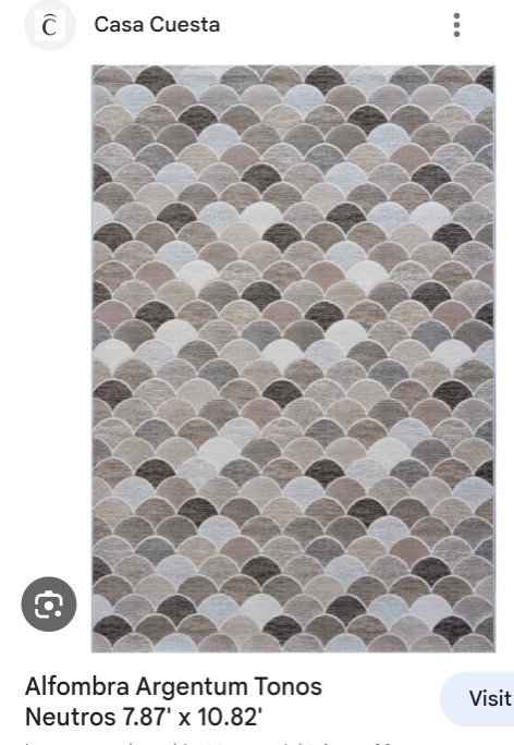 decoración y accesorios -  Alfombra Platinium Beige Tierra 6'x 9' NUEVA