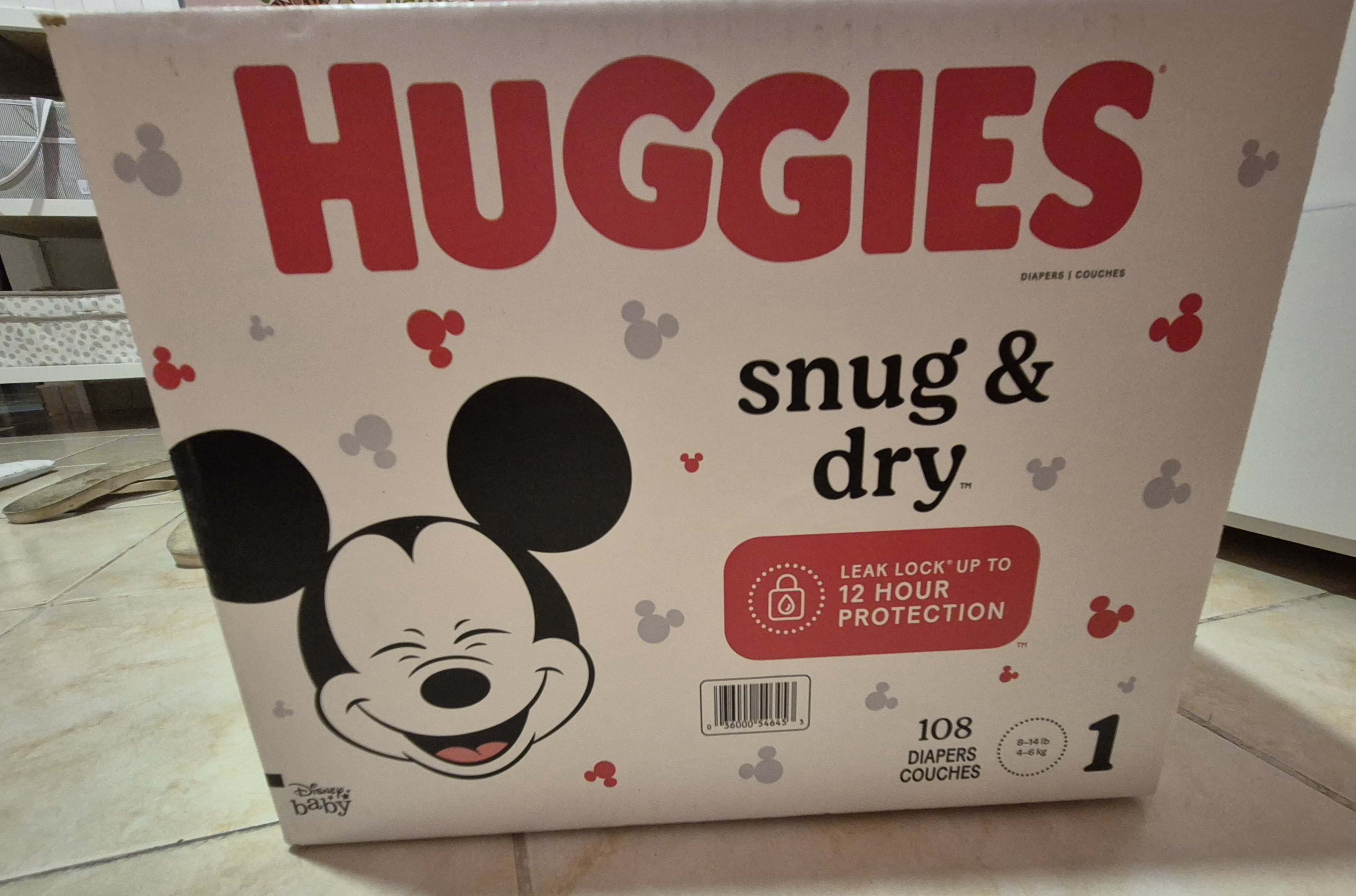 cuidado y nutricion - Vendo 1 caja de pañales Huggies snug and dry talla 1