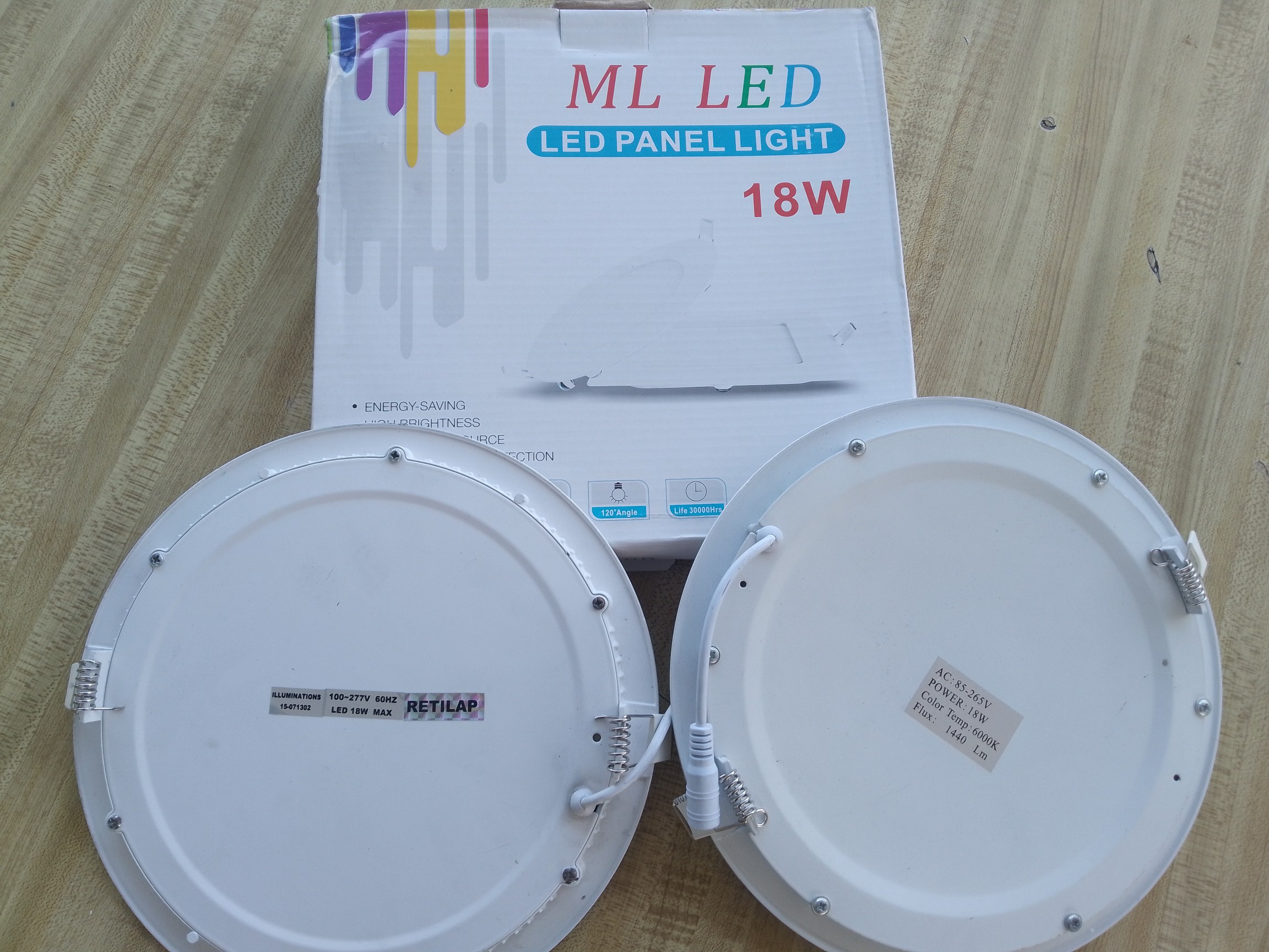 electrodomesticos - ML led panel light (luz LED blanca) 18W 1