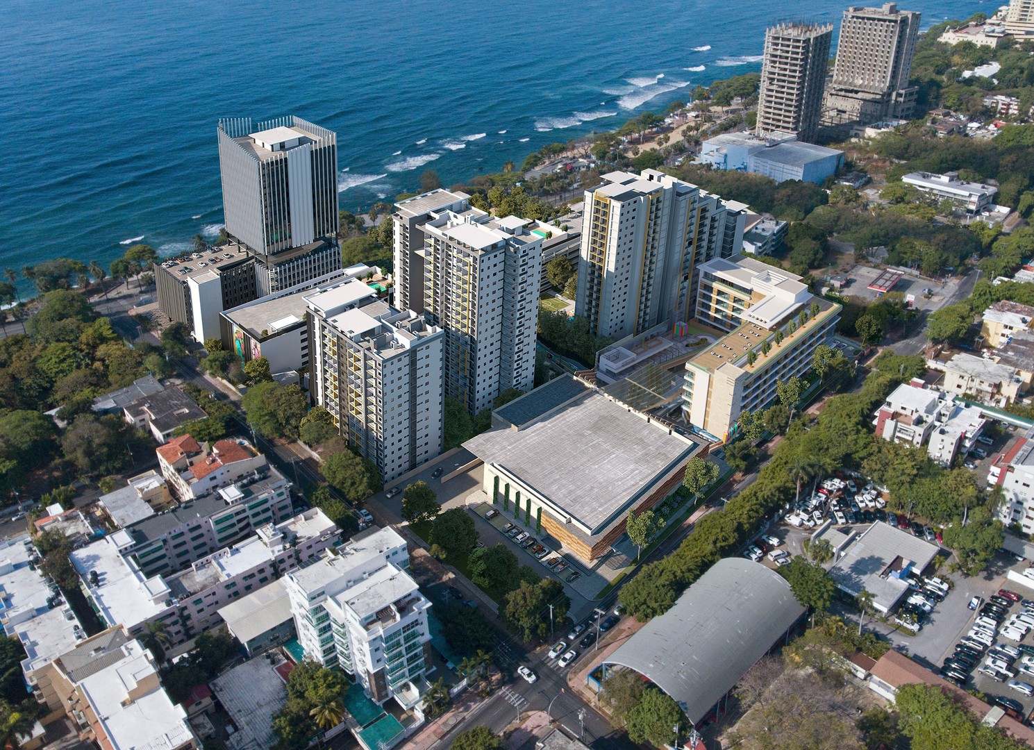 apartamentos - Apartamento en construcción e Gazcue, frente al mar caribe 2