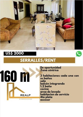 apartamentos - Apartamento en serralles amoblado