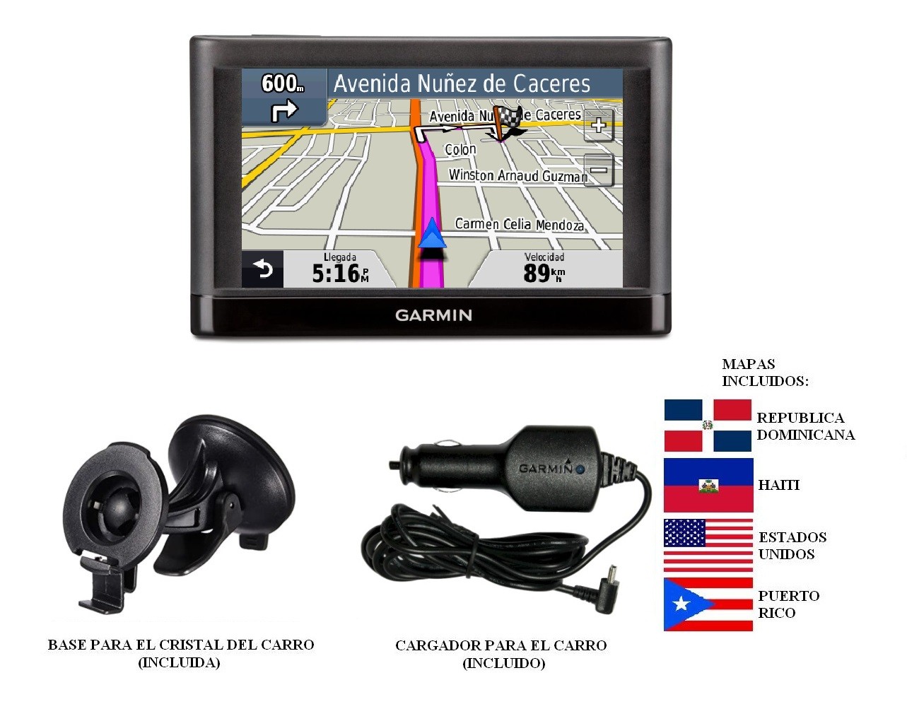 otros electronicos - GPS Navegador Garmin Nuvi 42LM Con Mapa RD, Haiti, USA y PR 0