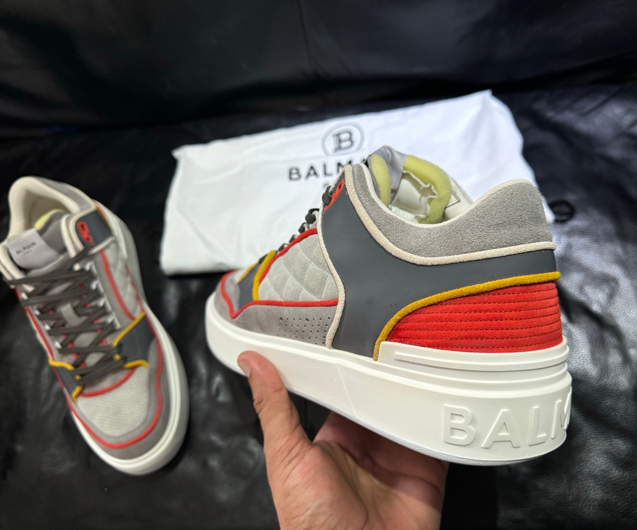 zapatos para hombre - Tenis Balmain B Court Mid-Top Size 43EU| 10 US Nuevos, Originales, US$ 575 NEG 1