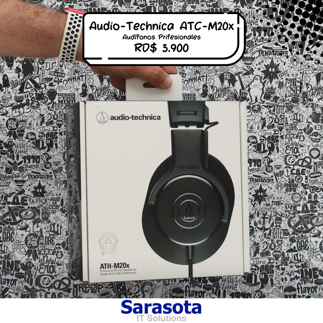 camaras y audio - Audio-Technica M20x Audifonos Profesionales