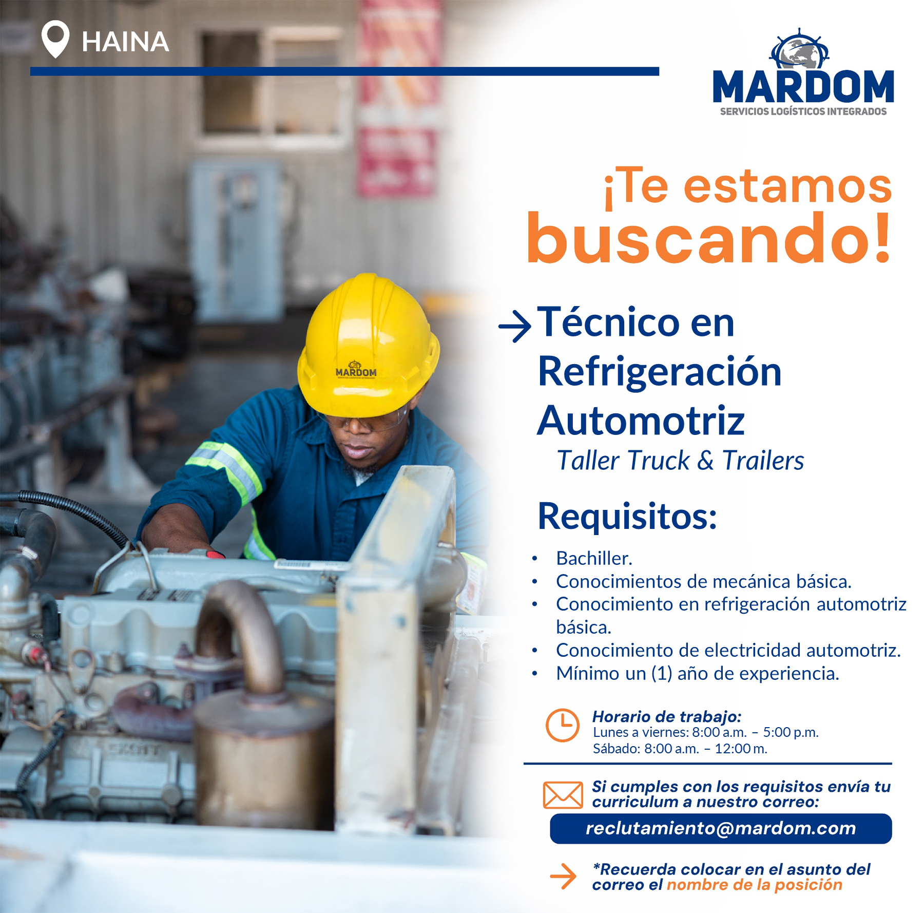 empleos disponibles - Tecnico en Refrigeracion Automotriz