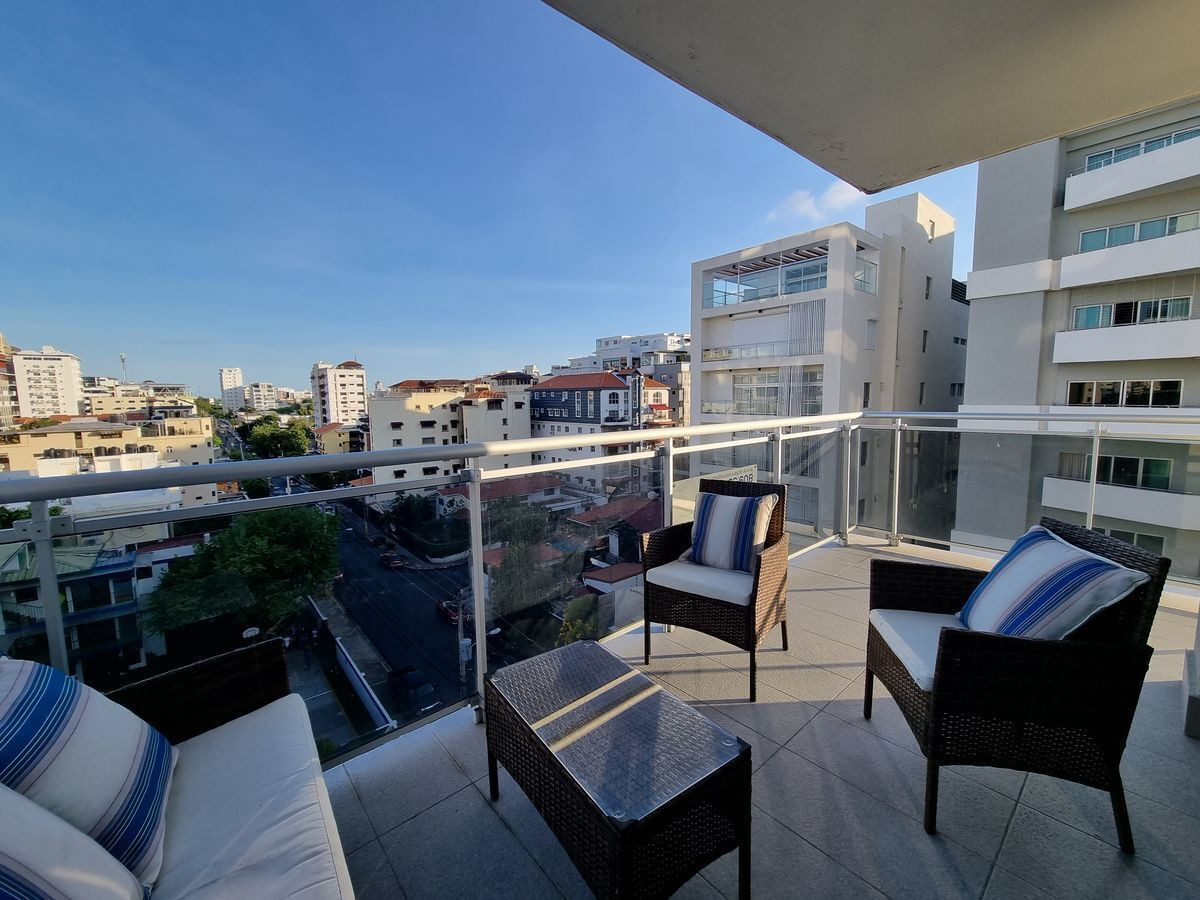 apartamentos - Apartamento 2hab Amueblado Moderno en Piso Alto c/Vista en Evaristo