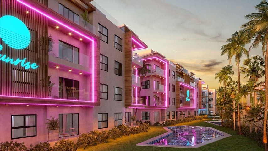 apartamentos - Proyecto en venta Punta Cana #24-1033 dos dormitorios, ascensor, piscina.
 2