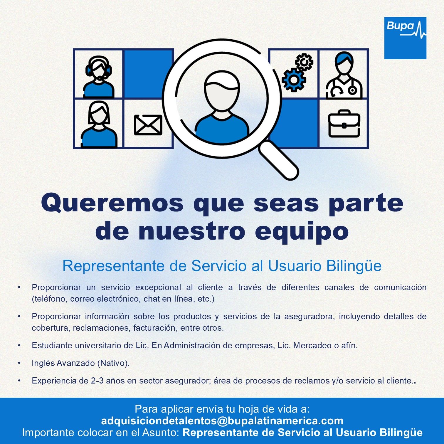 empleos disponibles - Servicio al Cliente Bilingue