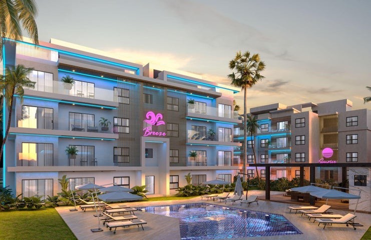 apartamentos - Proyecto en venta Punta Cana #24-1033 dos dormitorios, ascensor, piscina.
 5