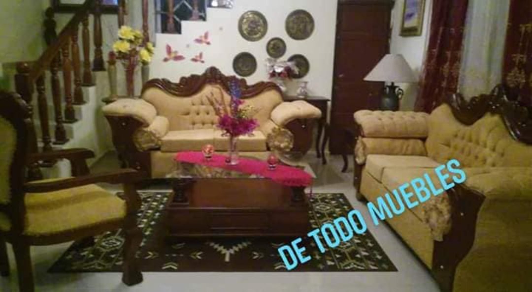 muebles y colchones - Juego de muebles en caoba
