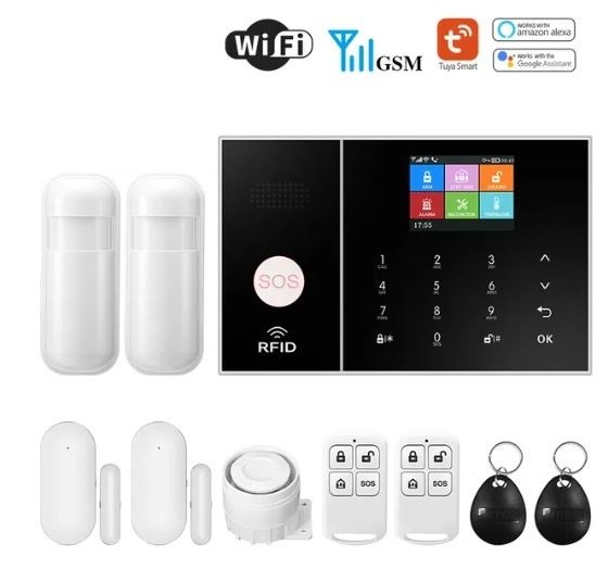 otros electronicos -  Alarma de Seguridad Inalambrica WiFi GSM, Admite Sensor Inalambrico y Alambrico 1