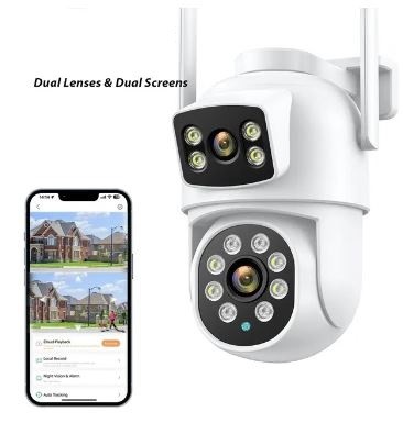 camaras y audio - Camara De Seguridad Doble Lente 4MP Wifi 1