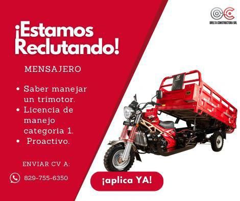 empleos disponibles - Mensajero