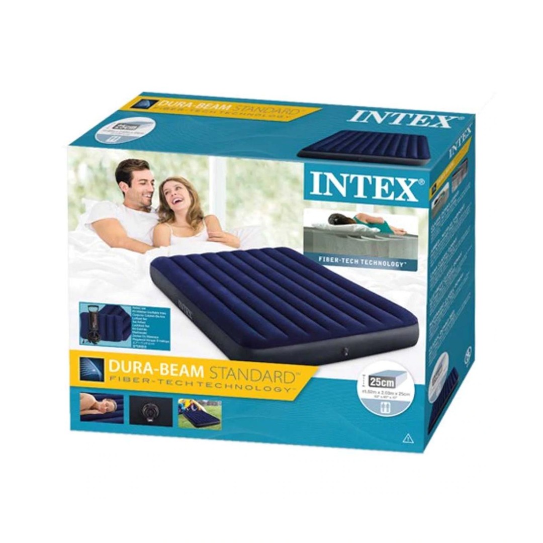 muebles y colchones - COLCHON INFLABLE INTEX + BOMBA INFLADOR. CAMA DE AIRE PORTATIL VIAJEROS 2