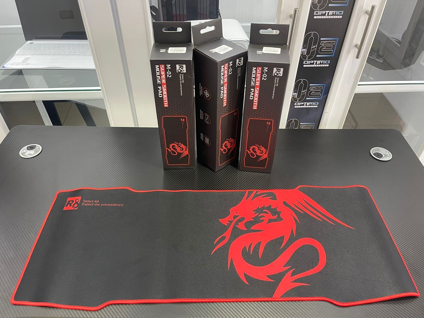 accesorios para electronica - MousePad R 8 Negro con Rojo