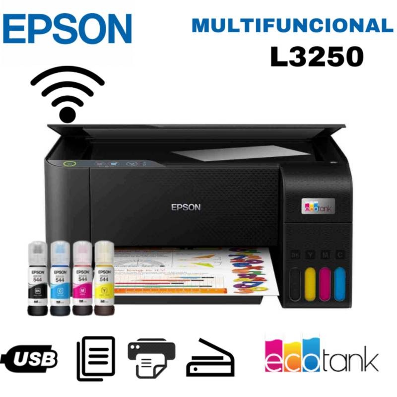 impresoras y scanners - EPSON ECOTANK L3250 MULTIFUNCIONAL IMPRIME, COPIA Y ESCANEA, WIRELESS 