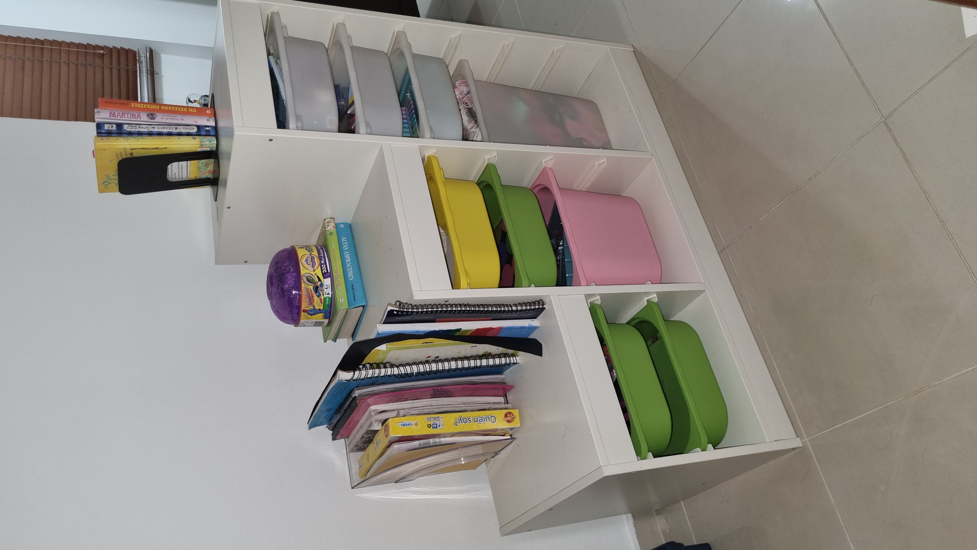 muebles - Mueble estante con cajas