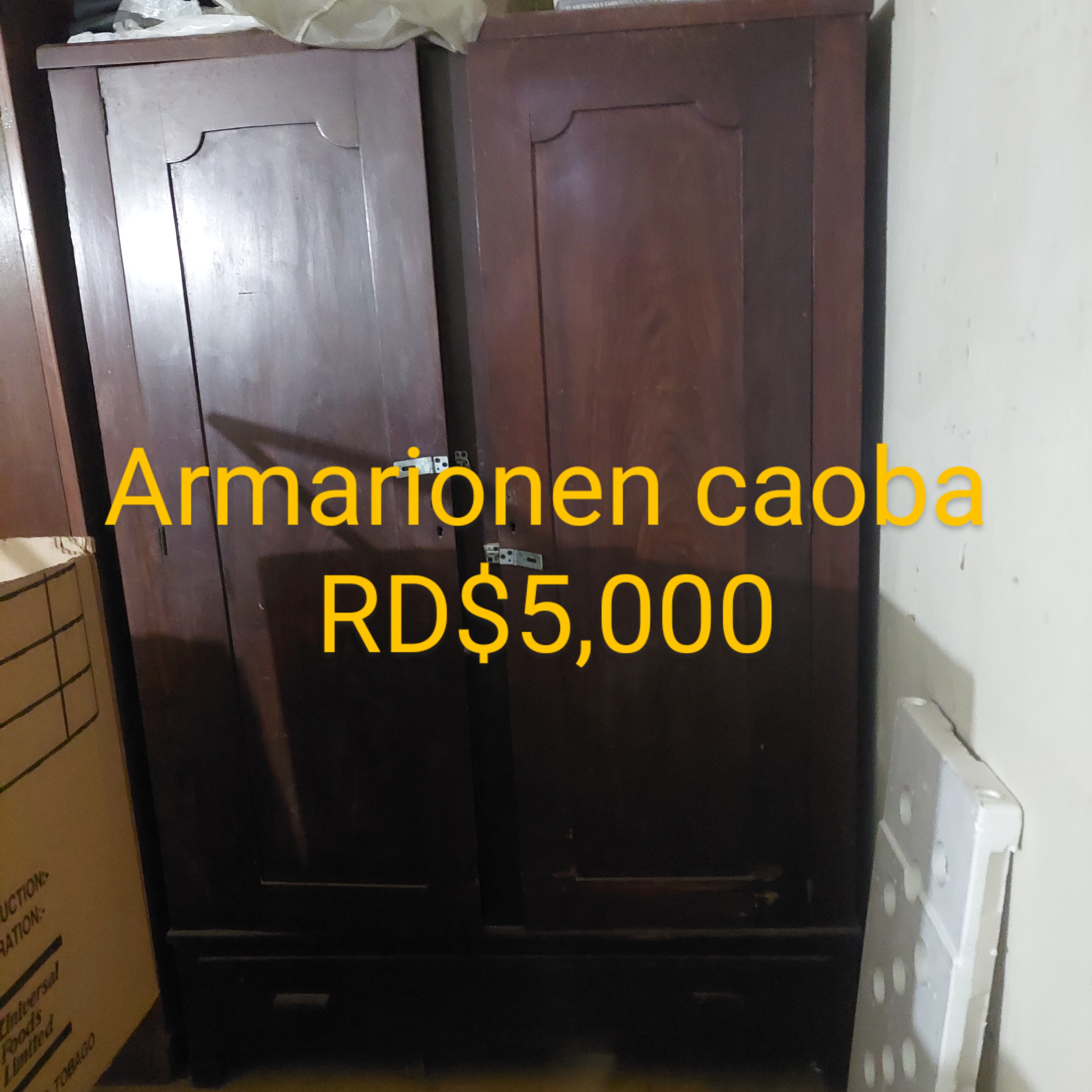 muebles y colchones - armario de 2 puertas, con cuelga ropas y tramos