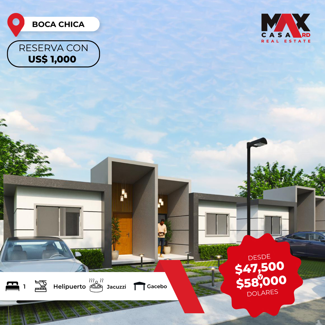 casas - VILLAS EN VENTA, UBICADA EN BOCA CHICA 