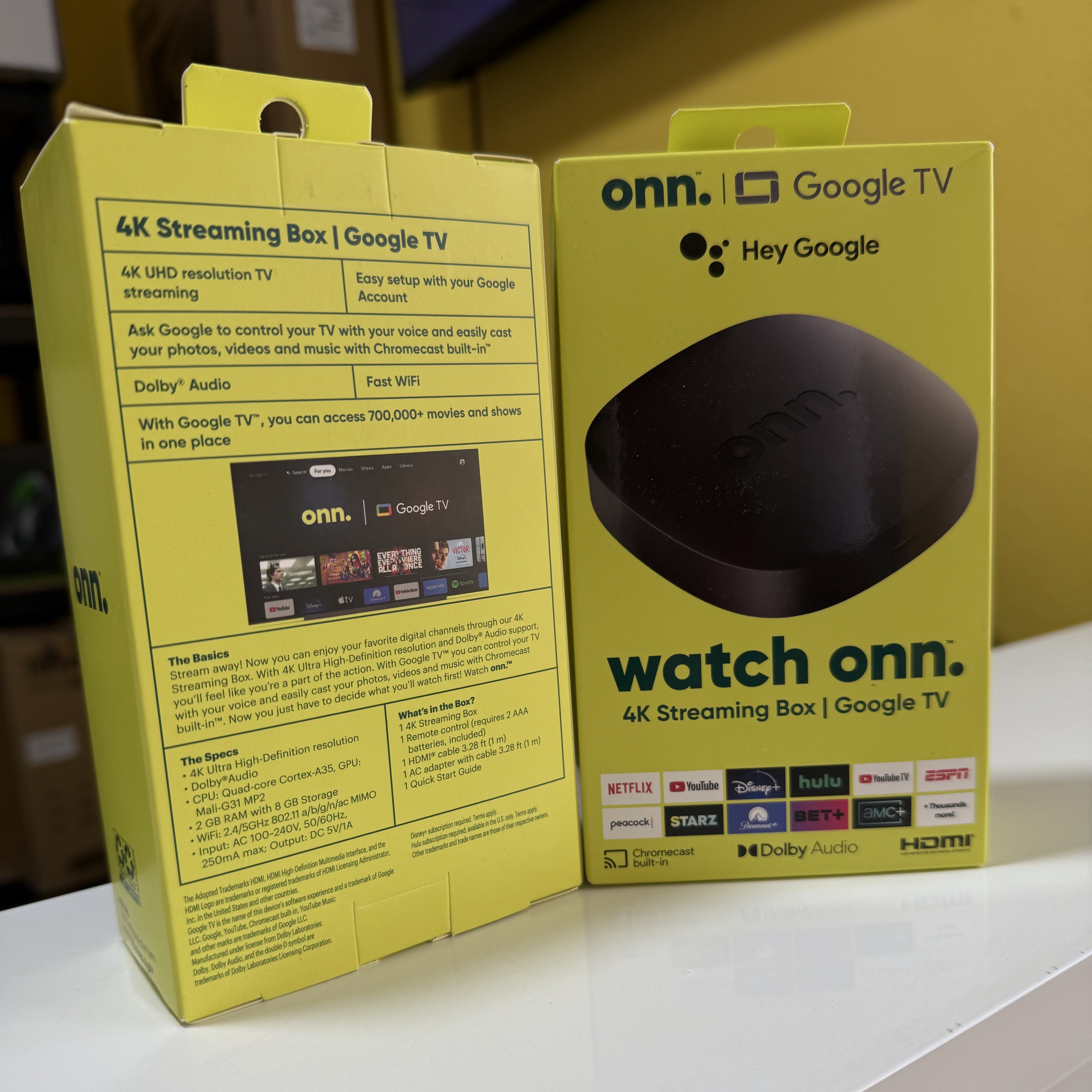 otros electronicos - onn Android TV 4K UHD streaming box con systems google 