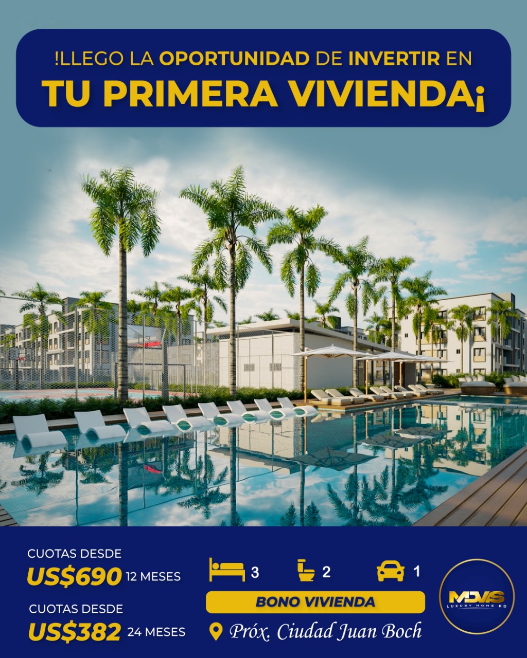 apartamentos - 📍APARTAMENTOS CON PISCINA EN LA CIUDAD JUAN BOSCH📍