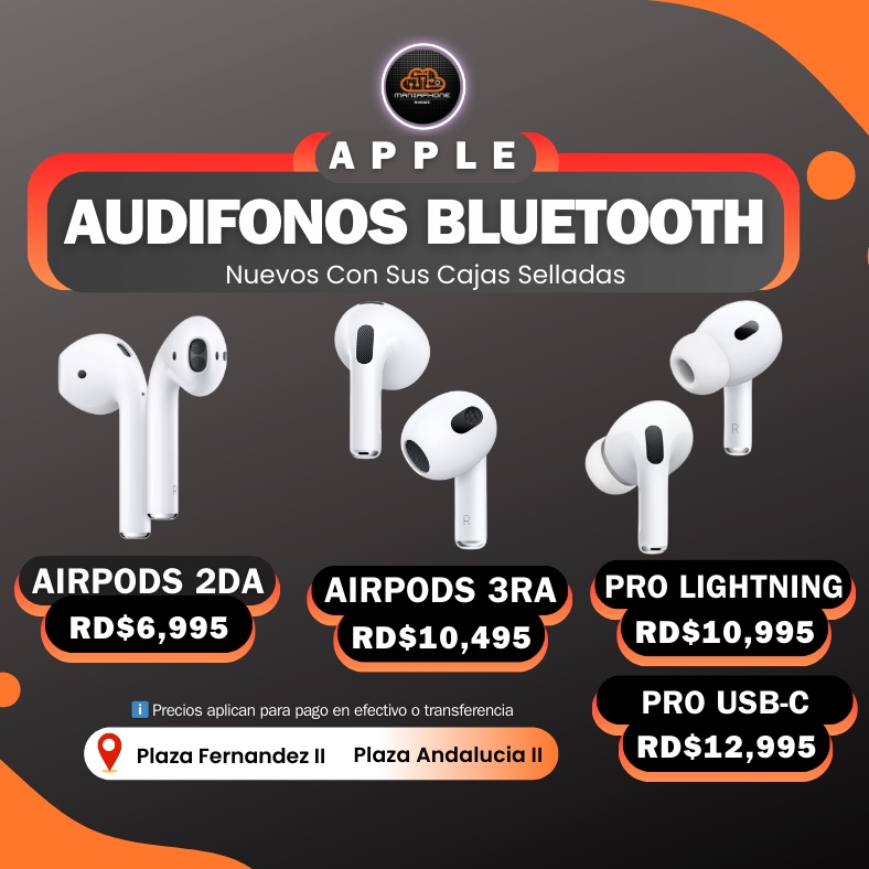 camaras y audio - AirPods Pro 3ra & 2da Generacion 