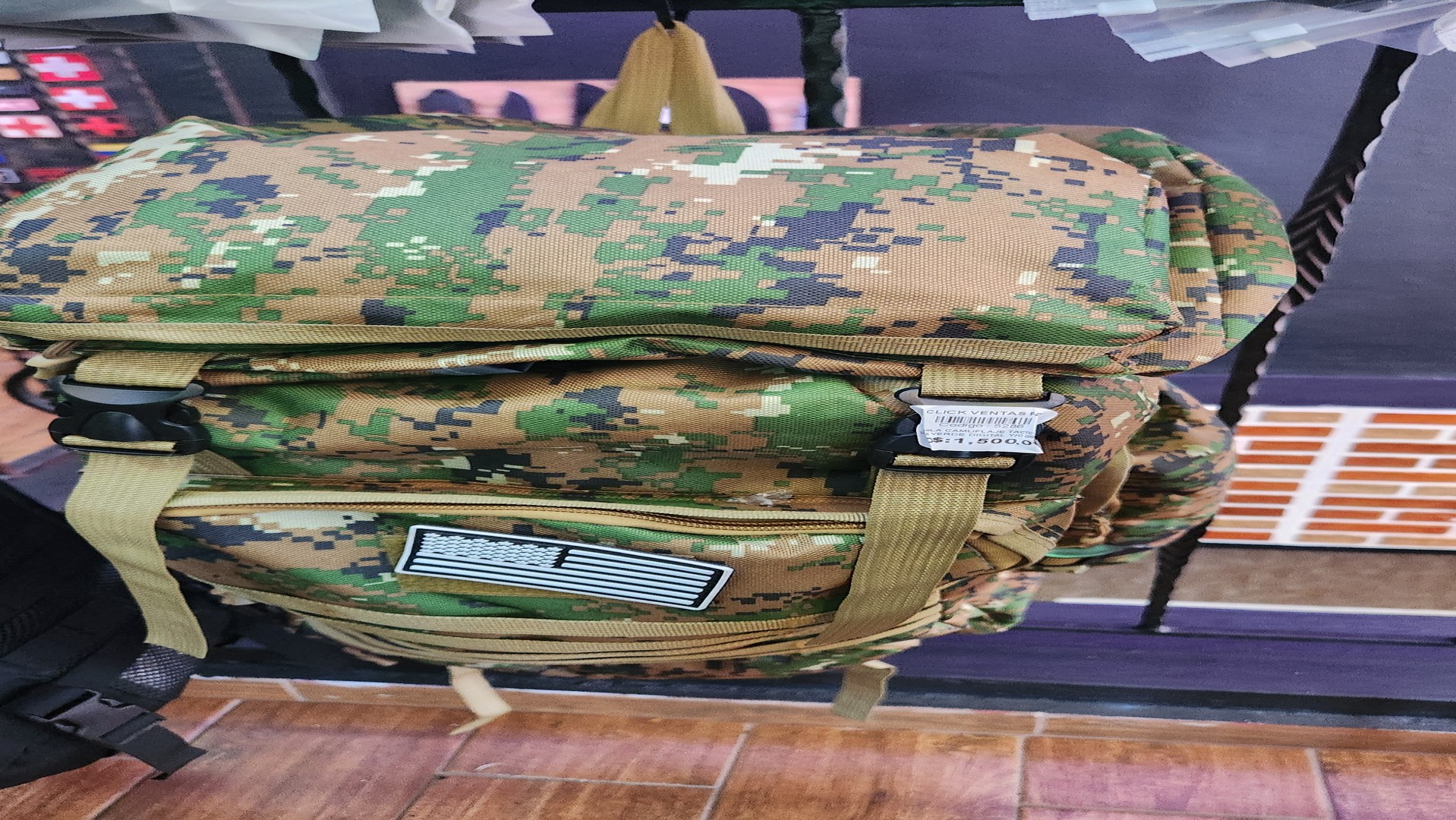 carteras y maletas - Mochila tactica camuflajes digital verde con gris - 5286 3
