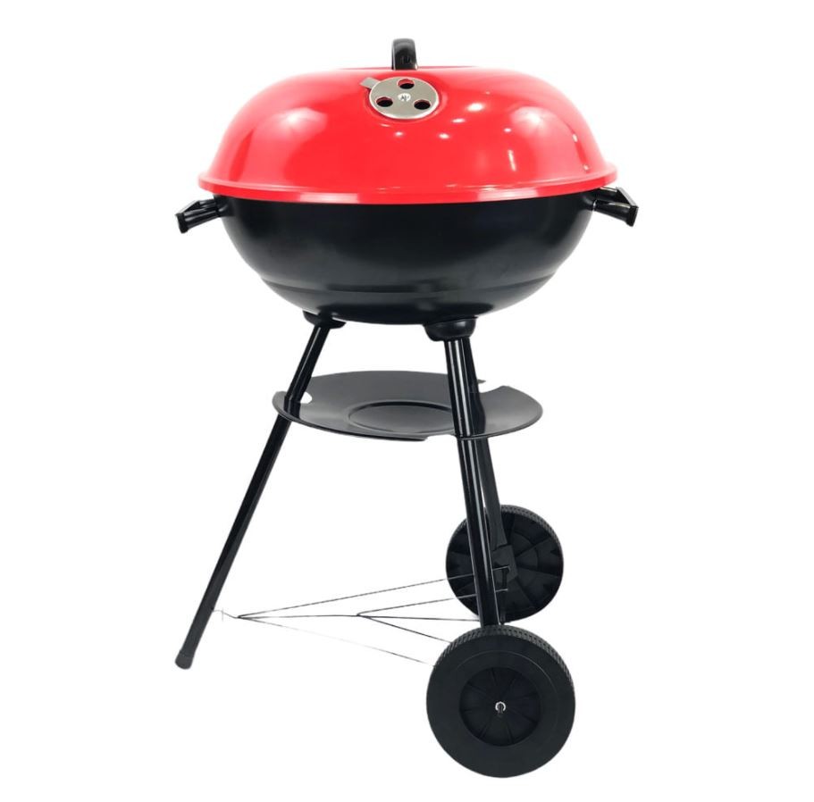 herramientas, jardines y exterior - Parrilla BBQ de carbon facil de transporte con ruedas 3