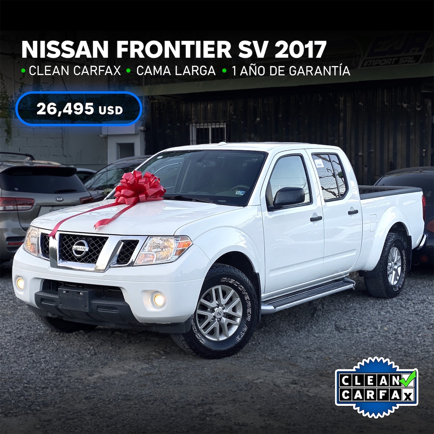 jeepetas y camionetas - NISSAN FRONTIER SV 2017 4X4 CLEAN CARFAX