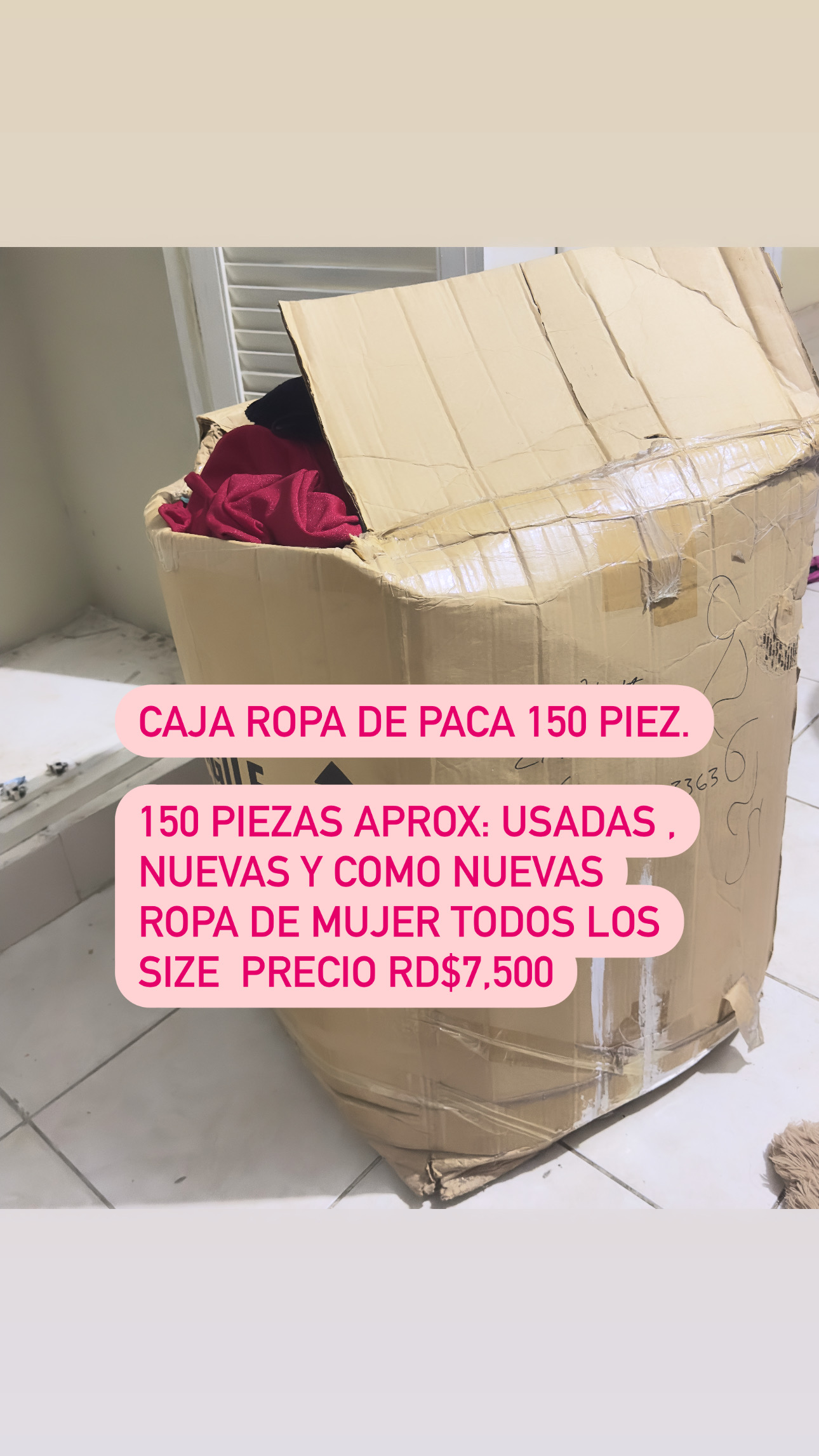 ropa para mujer - Caja de ropa 150 piezas