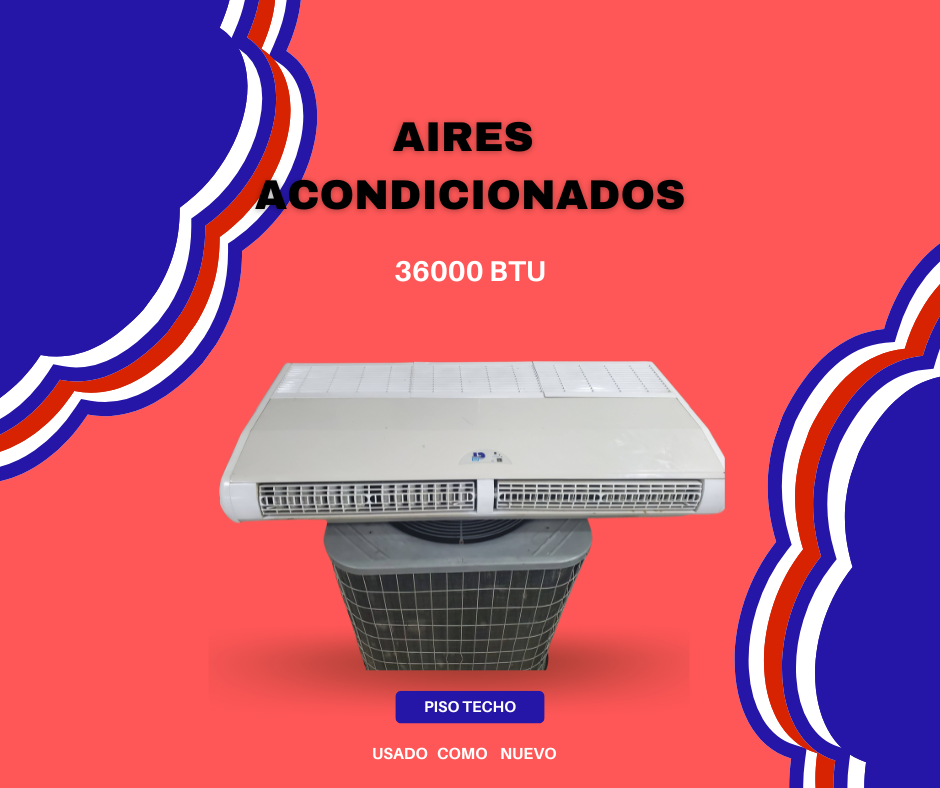 aires acondicionados y abanicos - 🔴Aire Acondicionado 36000BTU PISOTECHO Conven.