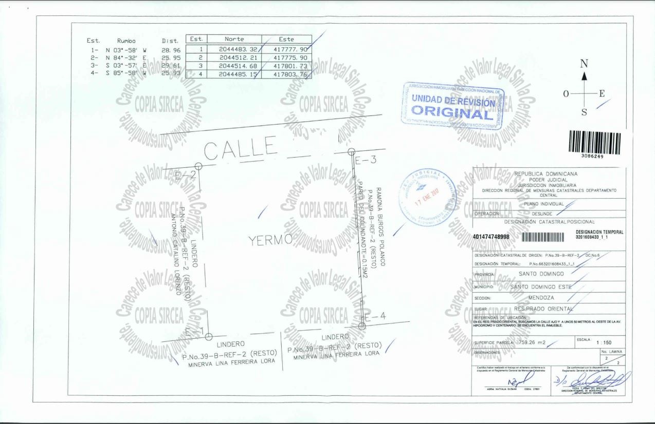 solares y terrenos - Solar en Prado Oriental San isidro de 759m2