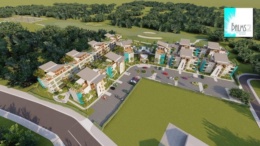 apartamentos - Proyecto en venta Punta Cana #23-1204 un dormitorio, balcón, piscina, jacuzzi.
 3