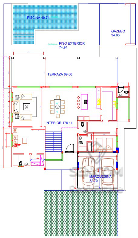 casas vacacionales y villas - Villa de lujo con piscina y terraza en PCV 3