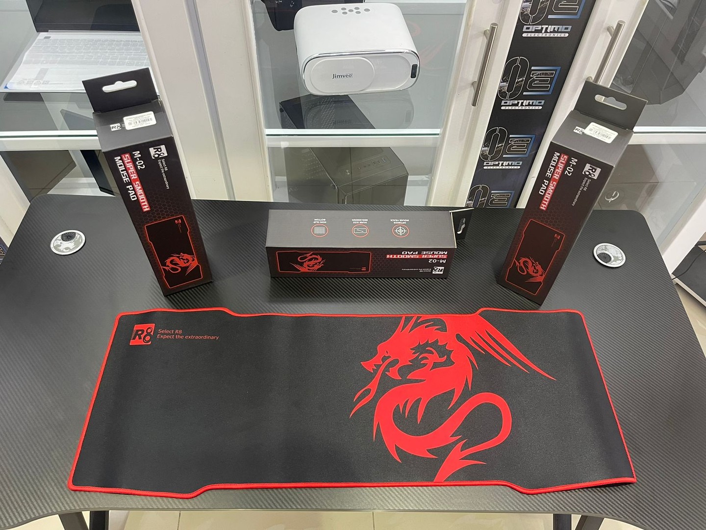 accesorios para electronica - MousePad R 8 Negro con Rojo 4