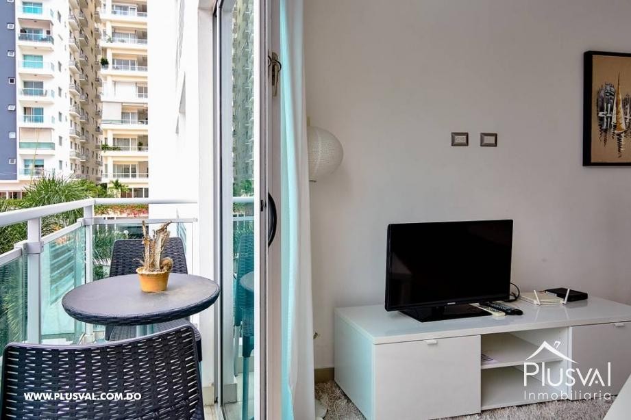 apartamentos - Piantini amueblado 1 habitacion 1.5 banos 1 parqueo balcon  5