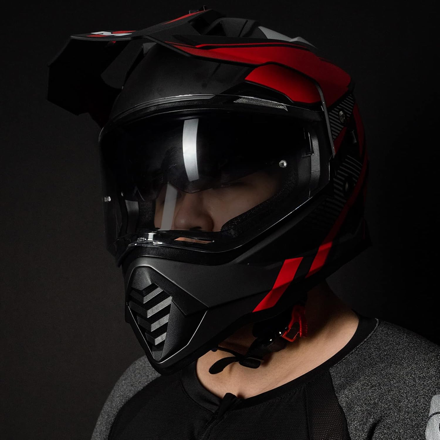 accesorios para vehiculos - ILM Casco de motocicleta Dual Sport - Size M 4