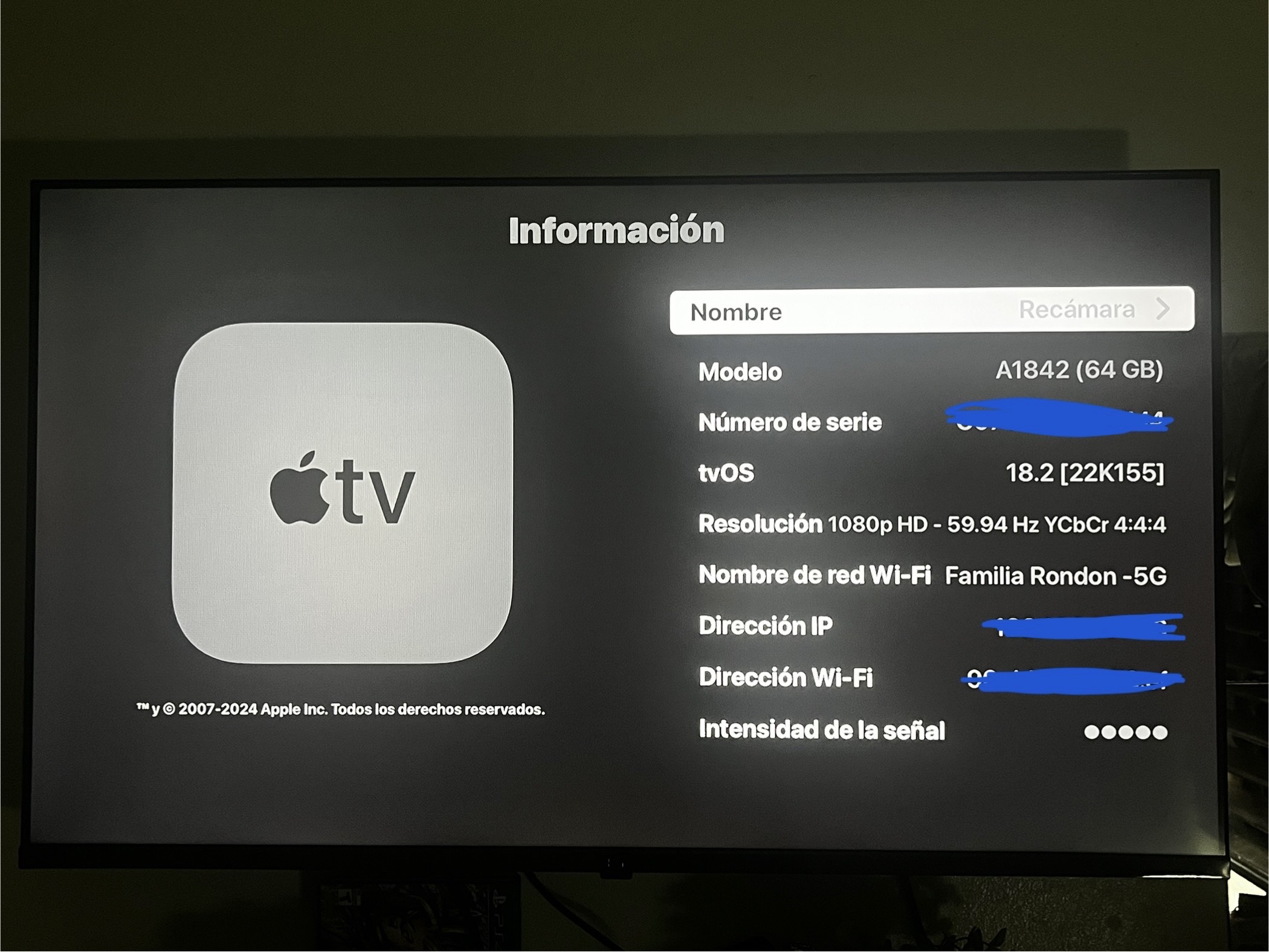 otros electronicos - Apple TV 4K 64GB versión ethernet y WI-FI + HDMI 2