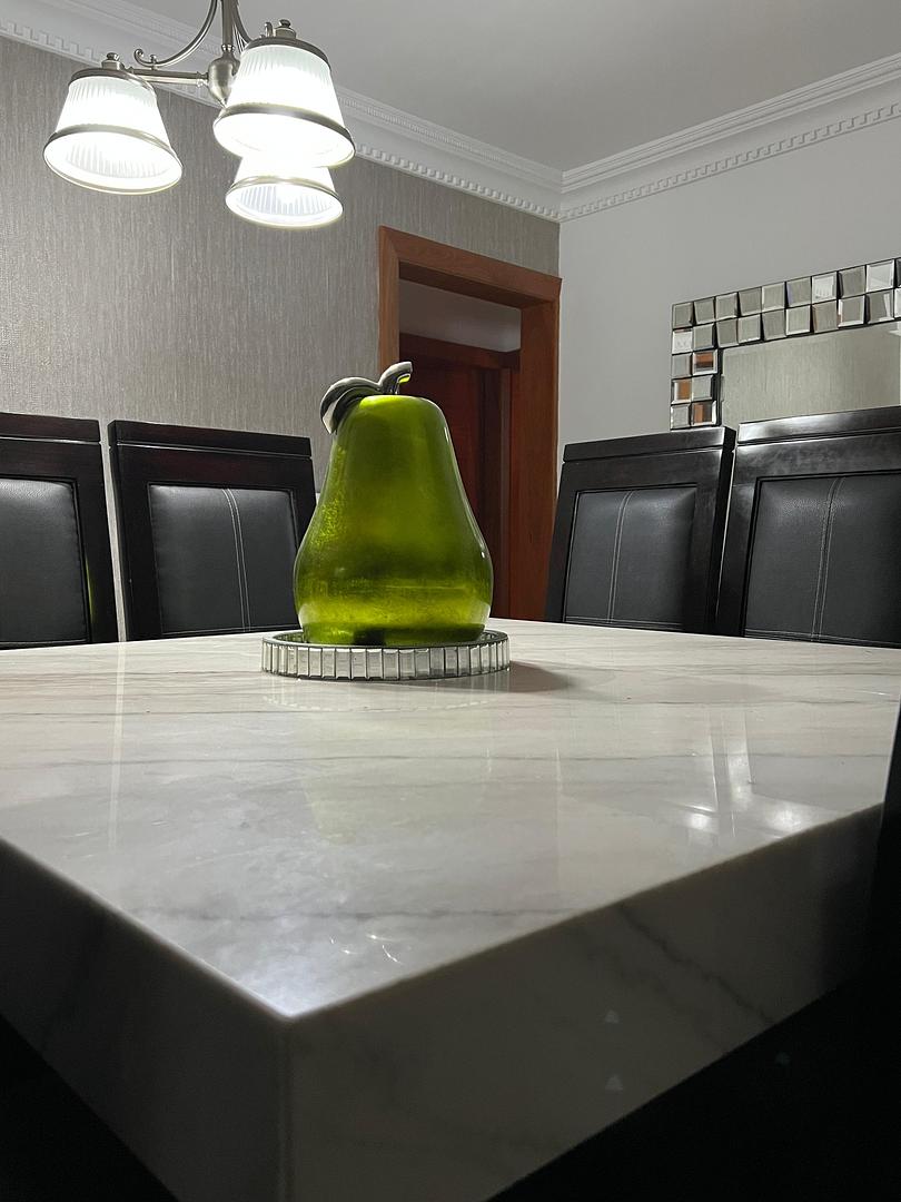 muebles y colchones - Comedor con mesa de MÁRMOL para 8 persona perfecto para año nuevo  2