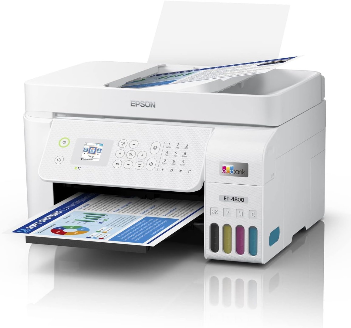 impresoras y scanners - Epson EcoTank ET-4800 Impresora Multifuncional, ADF y Fax, WIFI, USB, Enthernet 3