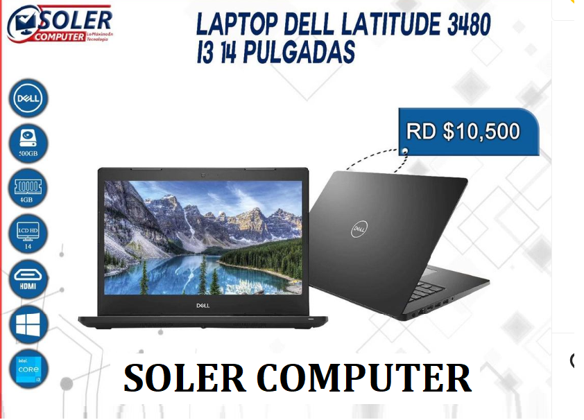 computadoras y laptops - Laptop Dell Latitude 3480