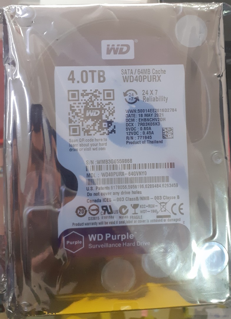 accesorios para electronica - Disco duro morado de 4 TB - 3.5" 4tb 1