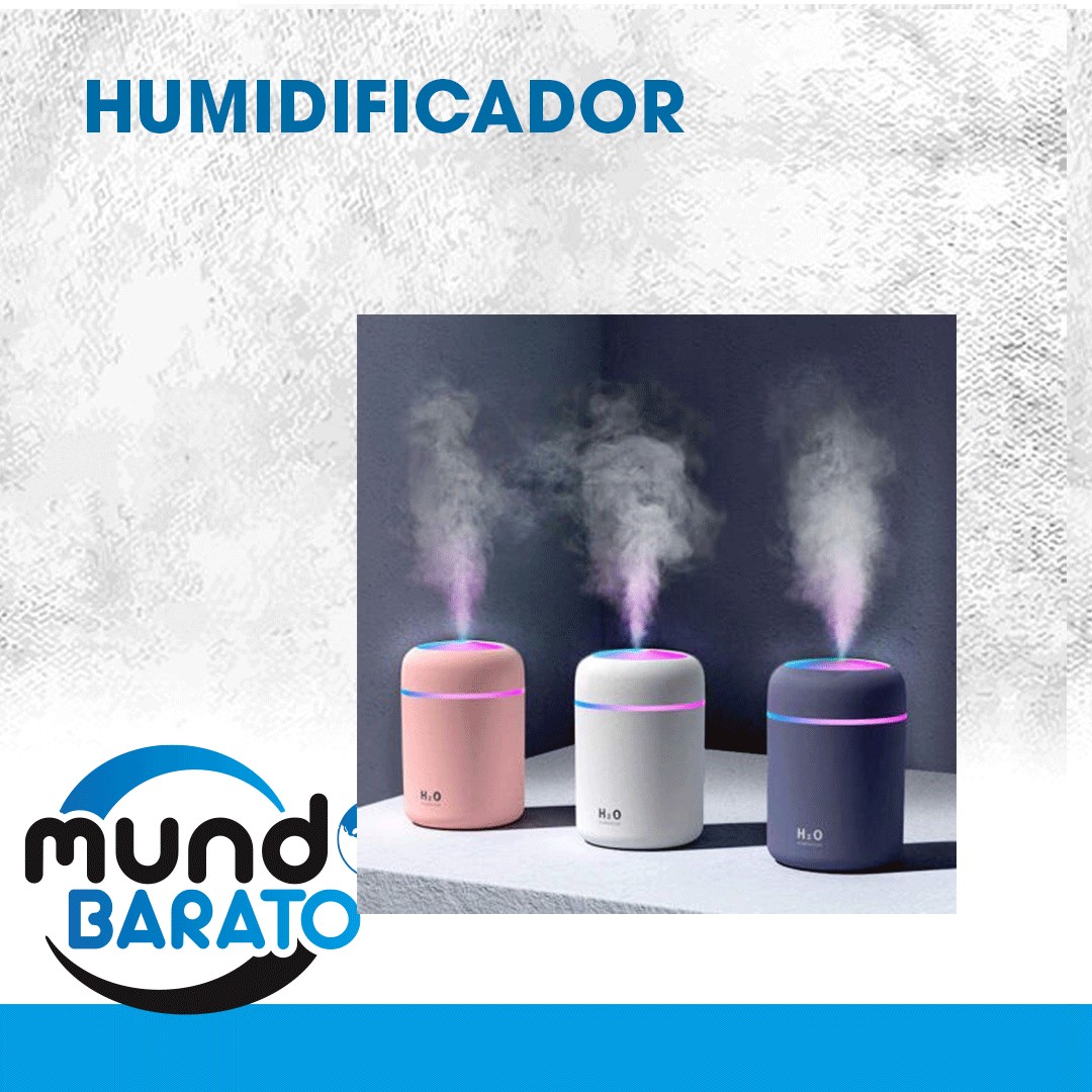 decoración y accesorios - Humidificador Difusor LED USB portátil de 300 ml 