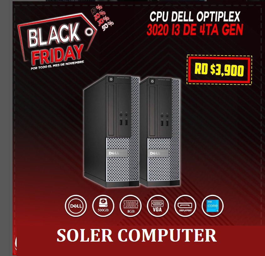 computadoras y laptops - CPU DELL OPTIPLEX 3020