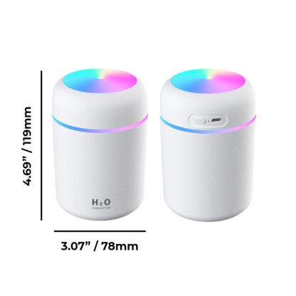 decoración y accesorios - Humidificador Difusor LED USB portátil de 300 ml  1